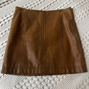 Free People Faux Leather Mini Skirt - 4